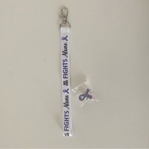 DV Purple Awareness Ribbon Lanyard and Pin